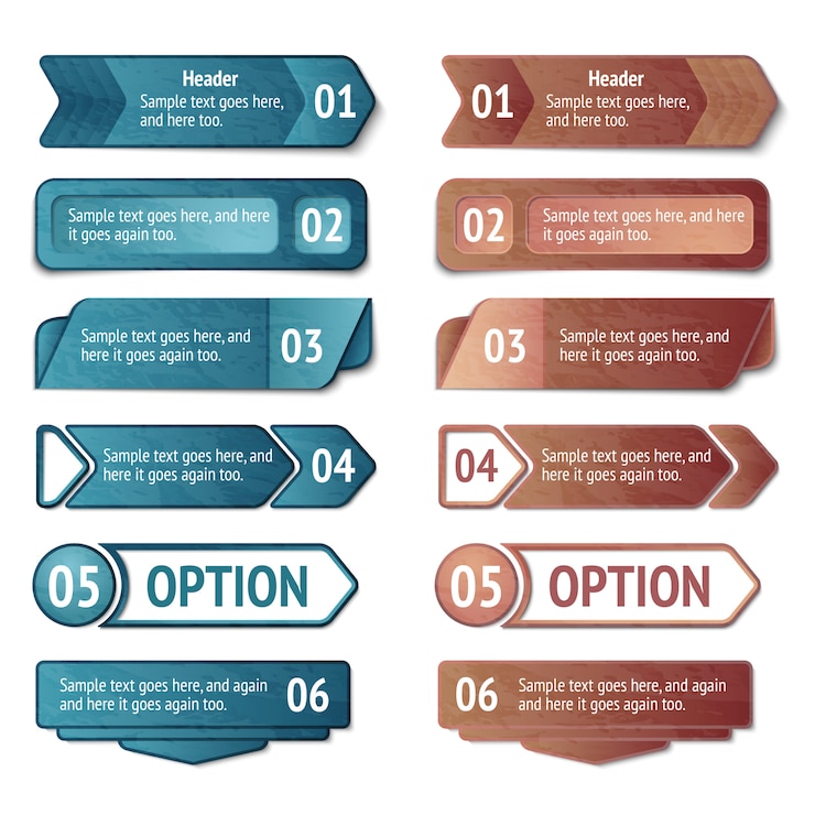 Vector Gratis opsi infografis kardus retro