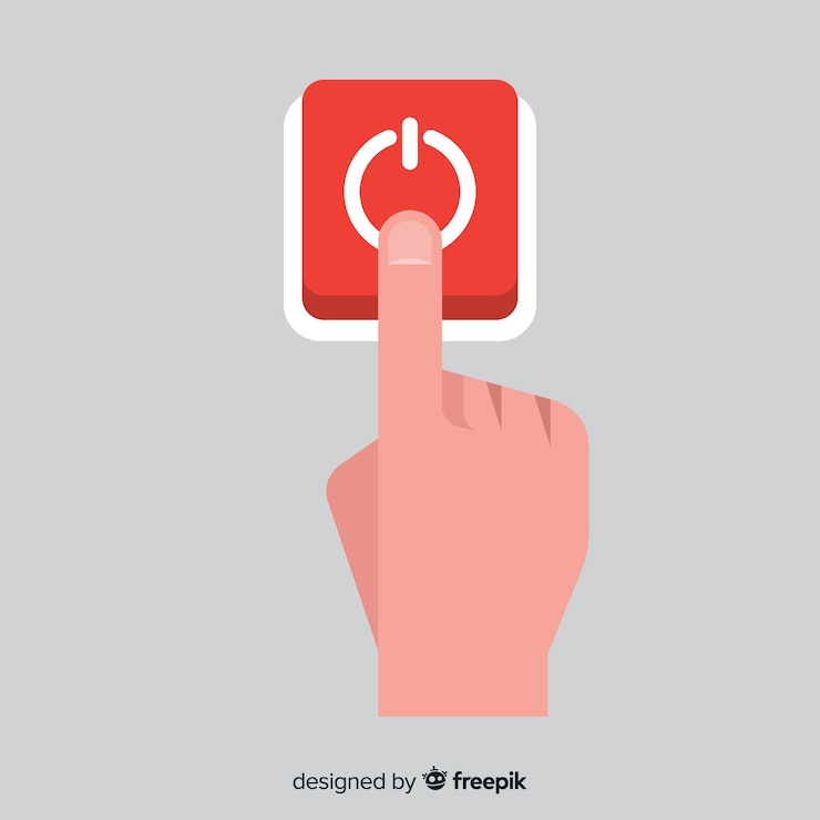 Vector Gratis orang menekan tombol mulai