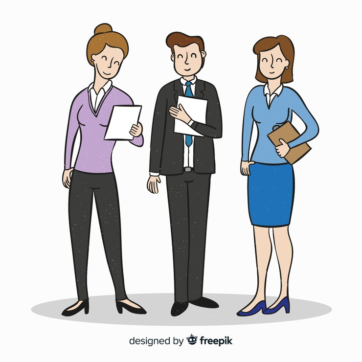 Vector Gratis orang-orang bisnis modern digambar tangan