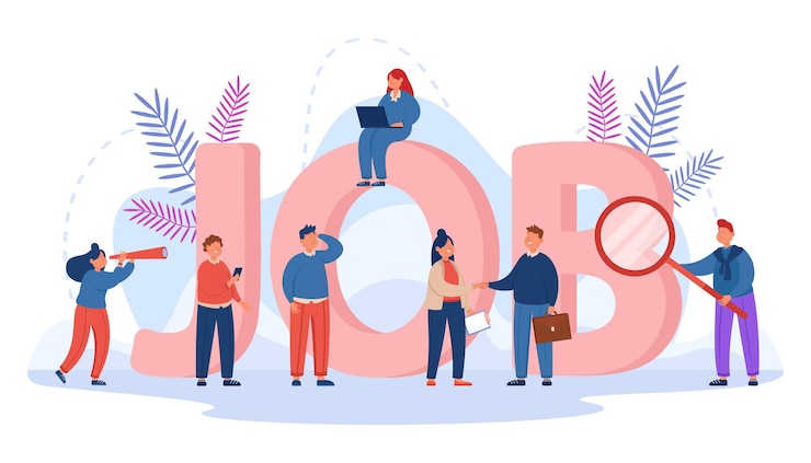 Vector Gratis orang-orang kecil mencari peluang bisnis