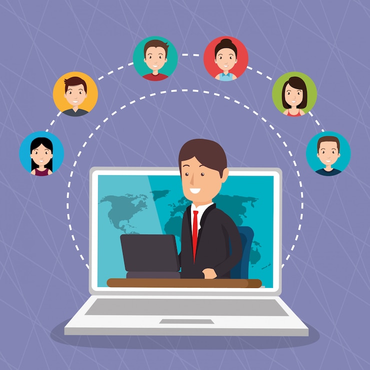 Vector Gratis orang-orang media sosial komunitas