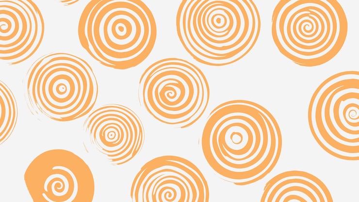 Vector Gratis orange circle swirl on a gray background