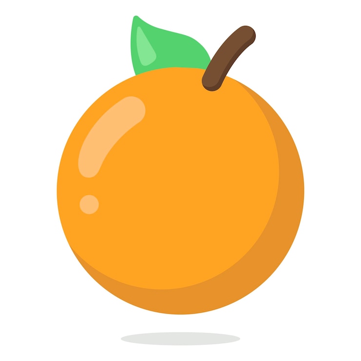 Vector Gratis orange fruit with shadows