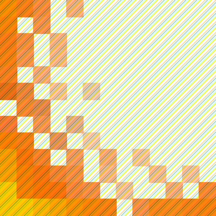 Vector Gratis orange geometric background with tiles and lines