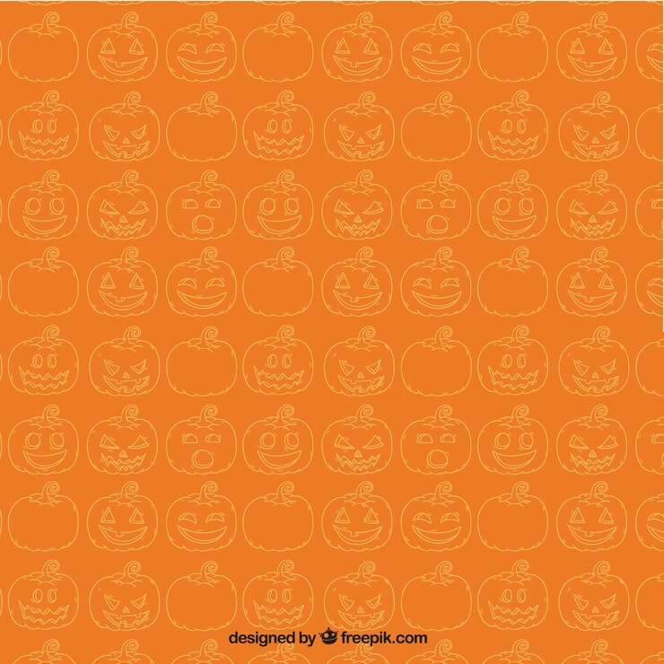 Vector Gratis orange halloween background