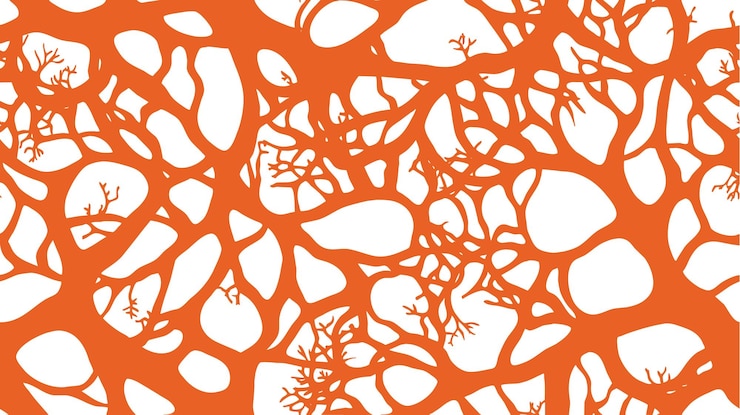Vector Gratis orange tree vein background