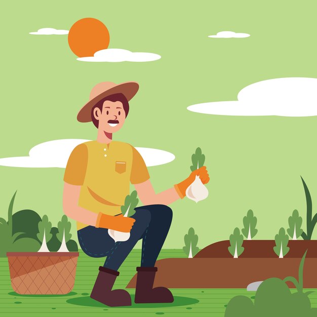 Organic farming concept