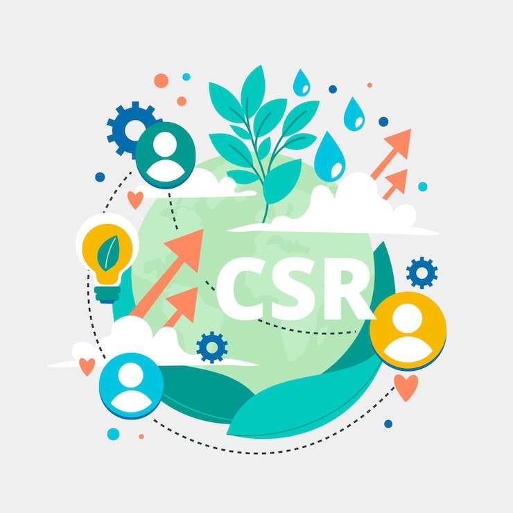 Vector Gratis organic flat abstract csr concept illustrated