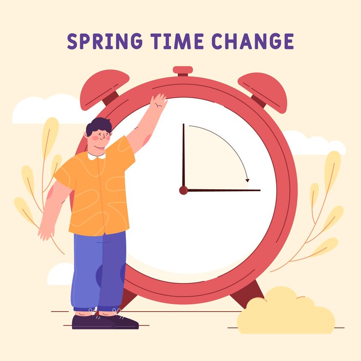 Vector Gratis organic flat spring time change illustration