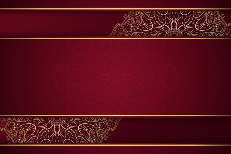 Vector Gratis oriental mandala background with empty space