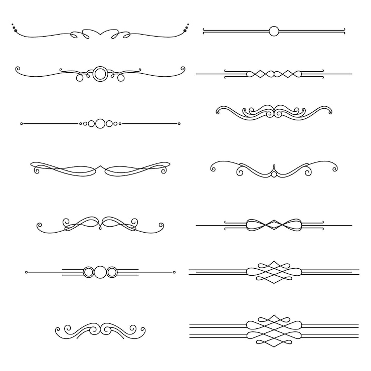 Vector Gratis ornamental divider pack