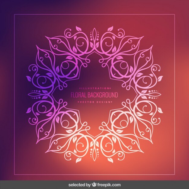 Vector Gratis ornamental floral background