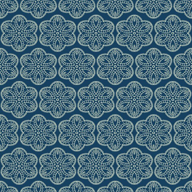 Ornamental floral pattern in vintage style