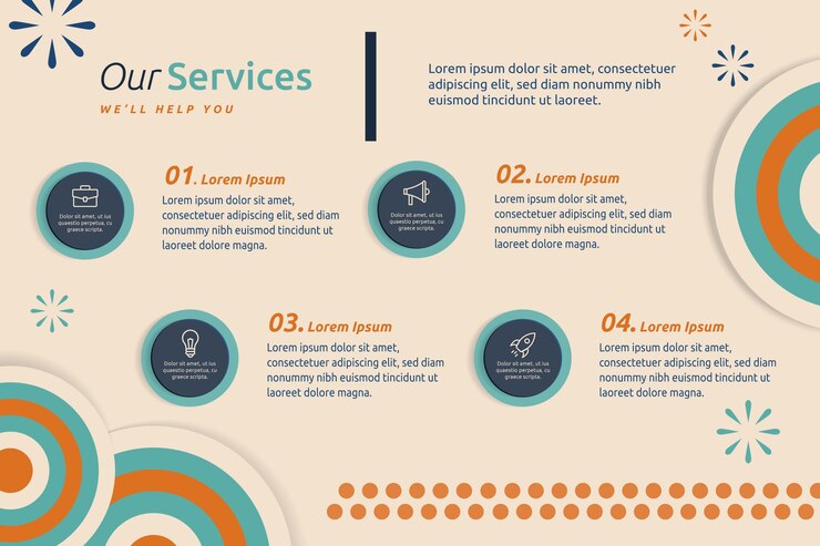 Vector Gratis our services infographic design