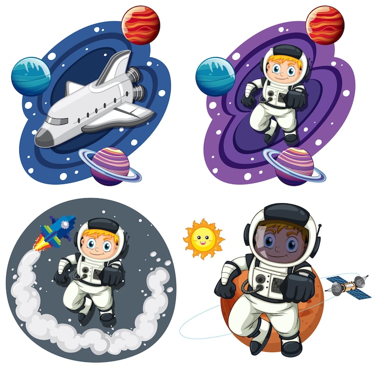 Vector Gratis outer space characters collection