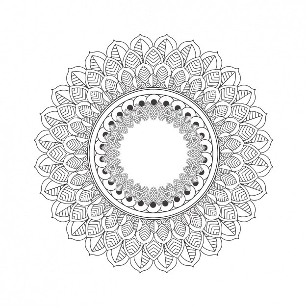 Vector Gratis outlined mandala background