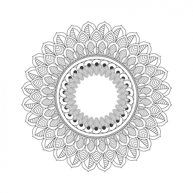 Vector Gratis outlined mandala background