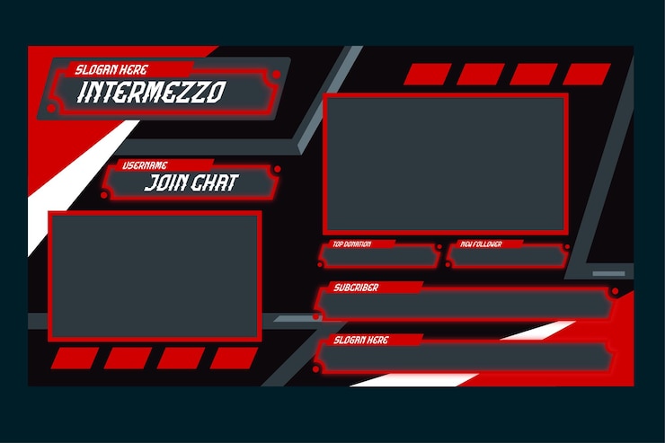 Vector Gratis overlay stream template