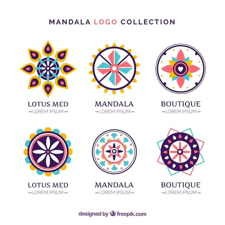 Vector Gratis pack of mandalas decorative logos