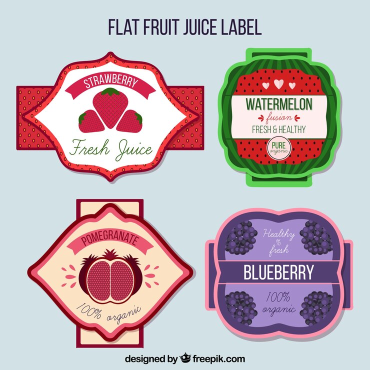 Vector Gratis pack of vintage fruit stickers