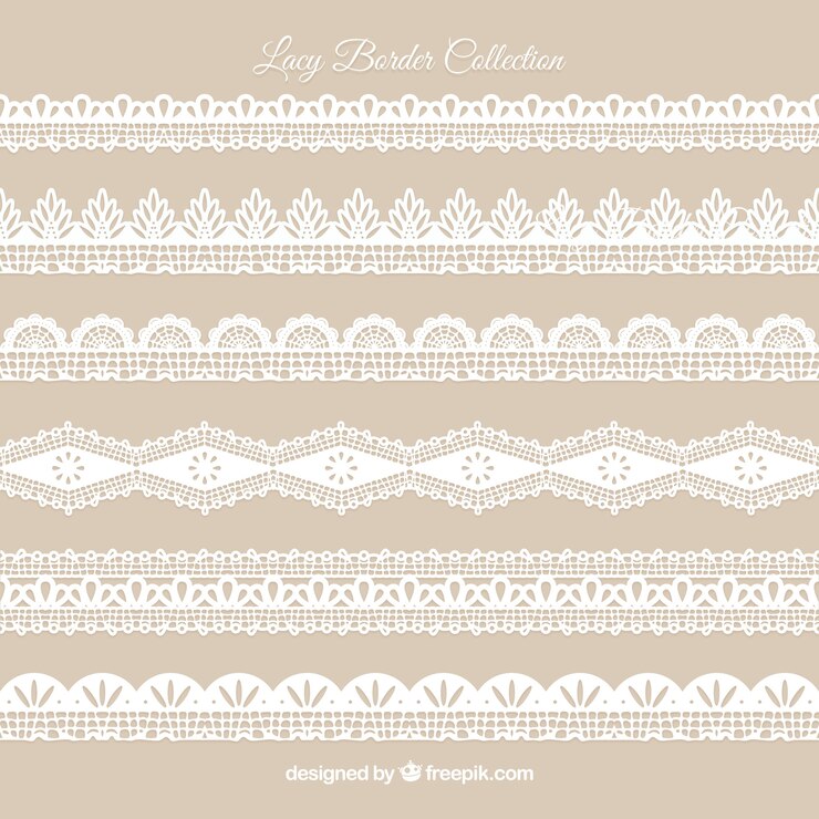 Vector Gratis pack of vintage lace ornaments