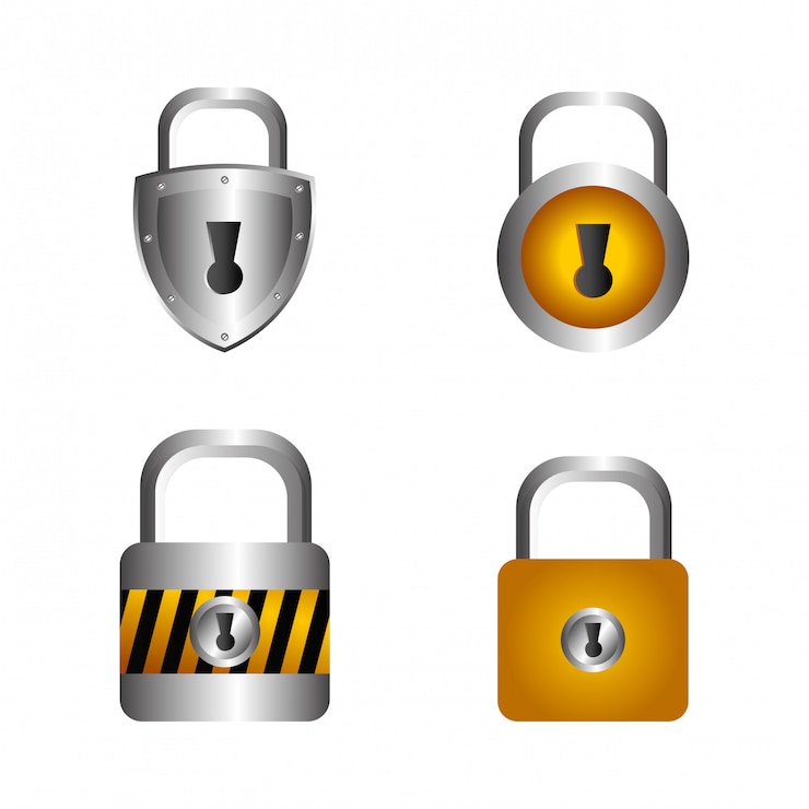 Vector Gratis padlock set