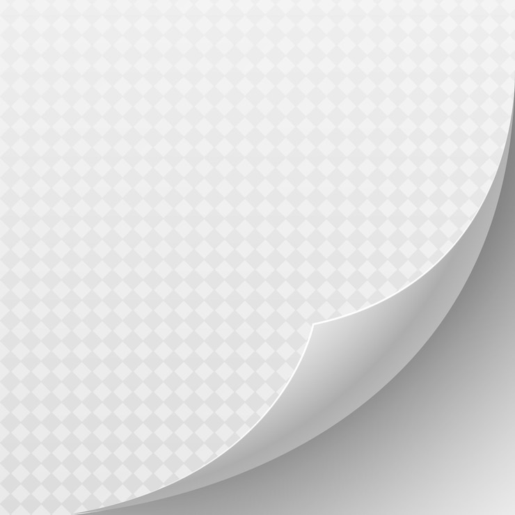 Vector Gratis page curl with shadow on blank sheet of paper white paper sticker