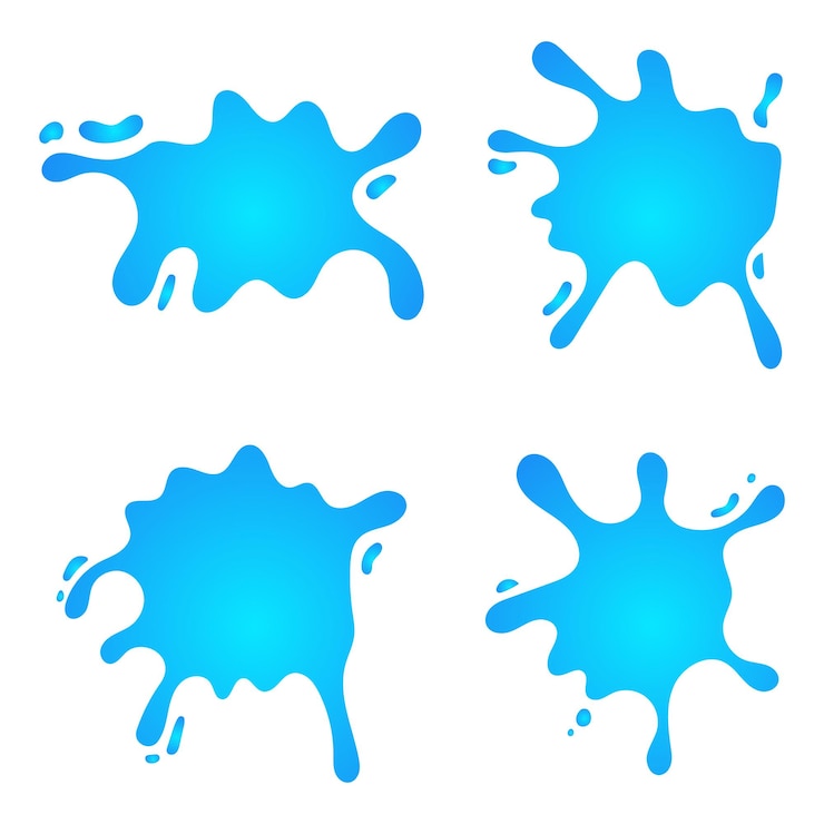 Vector Gratis paint splats set gradient