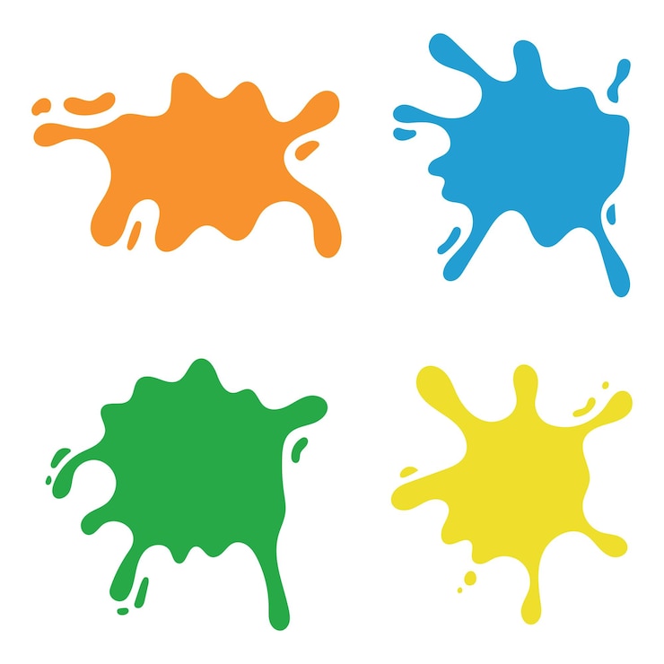 Vector Gratis paint splats set