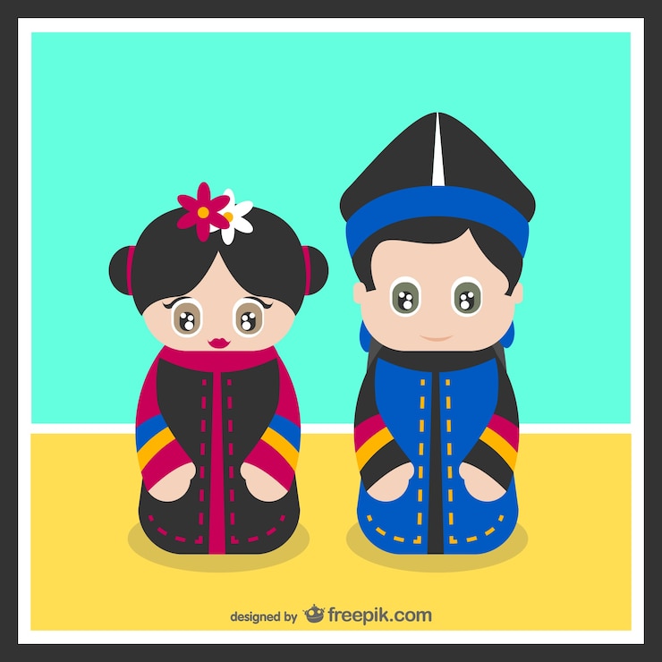 Vector Gratis pakaian khas korea