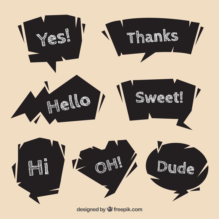 Vector Gratis paket balon dialog dengan pesan