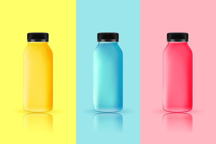 Vector Gratis paket berbagai botol smoothie