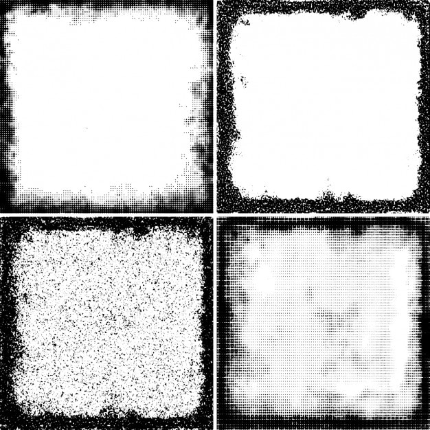 Vector Gratis paket bingkai halftone
