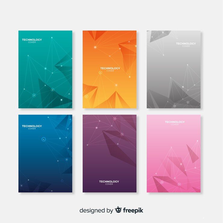 Vector Gratis paket brosur teknologi gradien