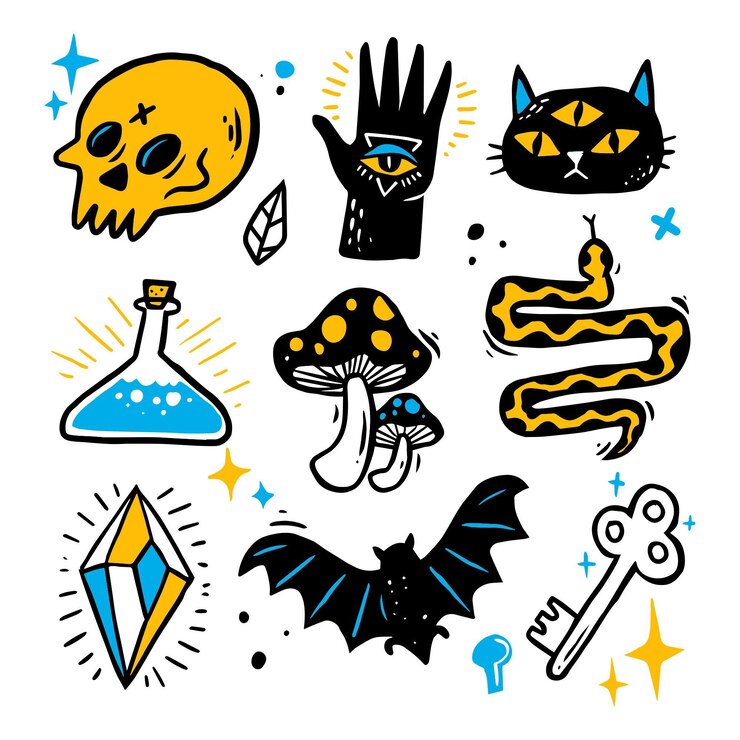 Vector Gratis paket elemen esoteris