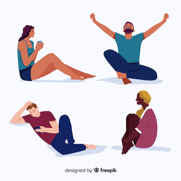 Vector Gratis paket emosi orang muda