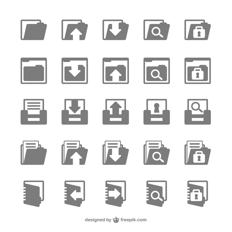 Vector Gratis paket ikon datar file