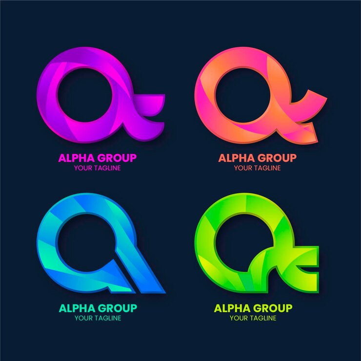 Vector Gratis paket logo alpha gradien