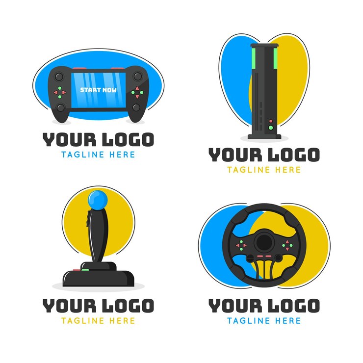 Vector Gratis paket logo elektronik desain datar
