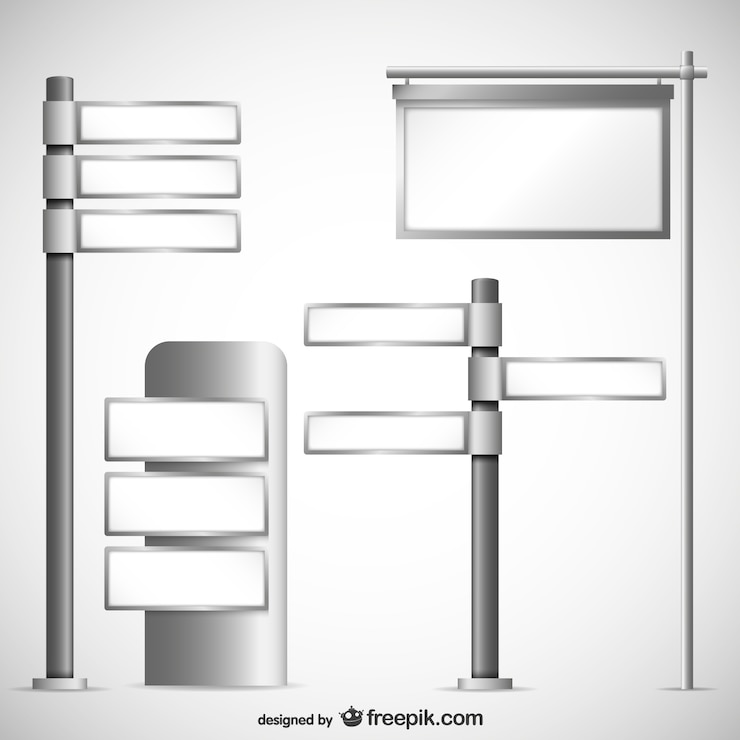 Vector Gratis paket rambu kosong