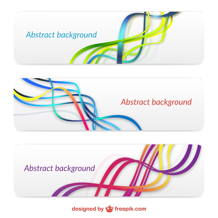 Vector Gratis paket spanduk abstrak