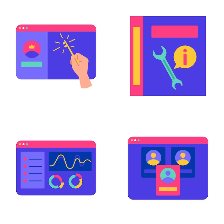 Vector Gratis paket stiker pengembangan web 3