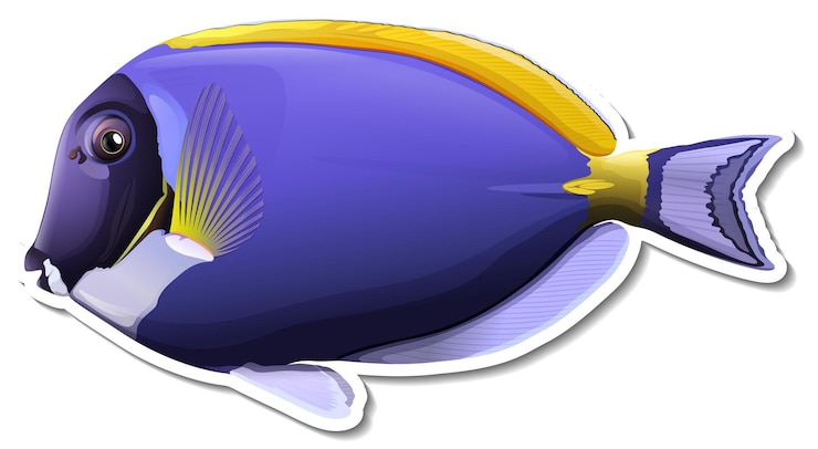 Vector Gratis palette surgeonfish sea animal sticker