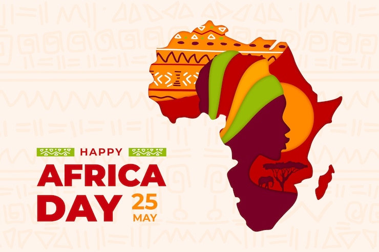 Vector Gratis paper style africa day background