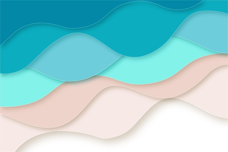 Vector Gratis paper style waves background