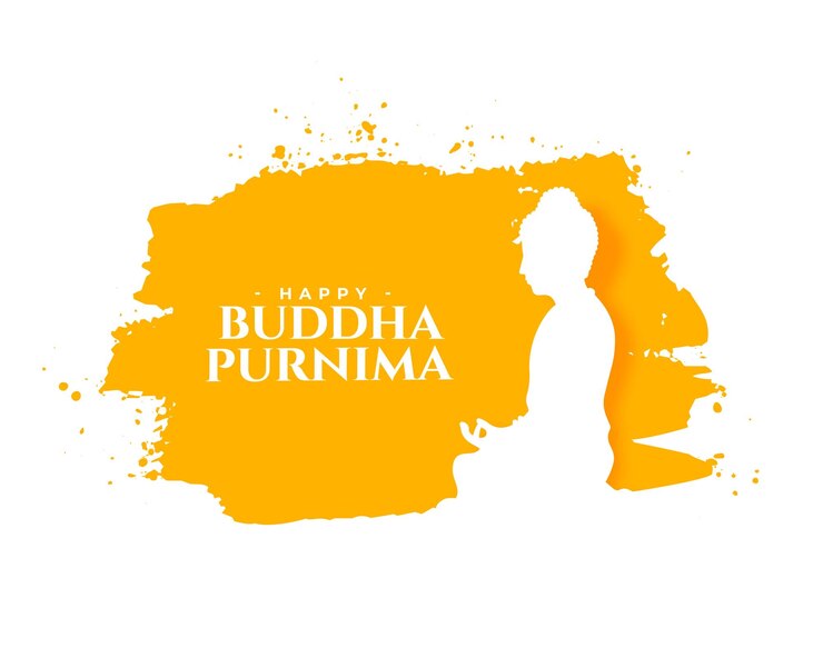 Vector Gratis papercut style buddha purnima wishes background with grungy effect