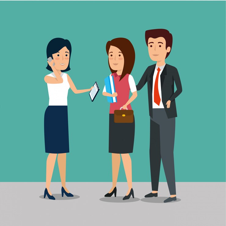 Vector Gratis para pelaku bisnis profesional bekerja bersama