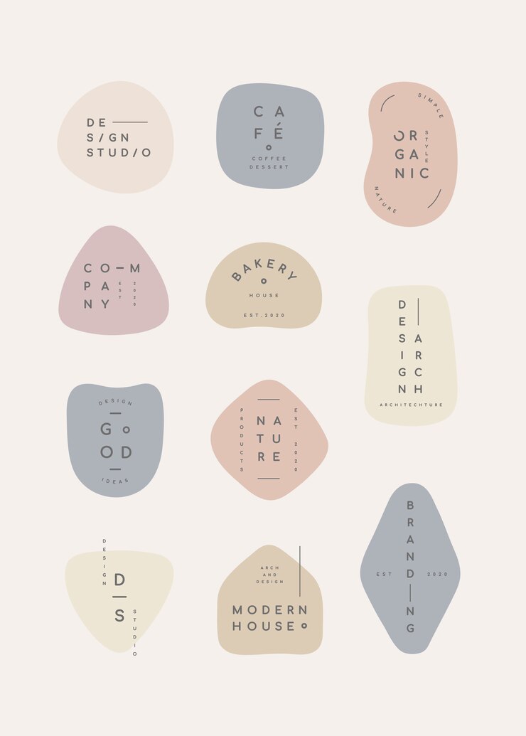 Vector Gratis pastel badge set