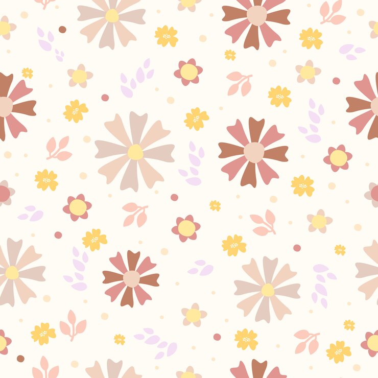 Vector Gratis pastel flowers pattern
