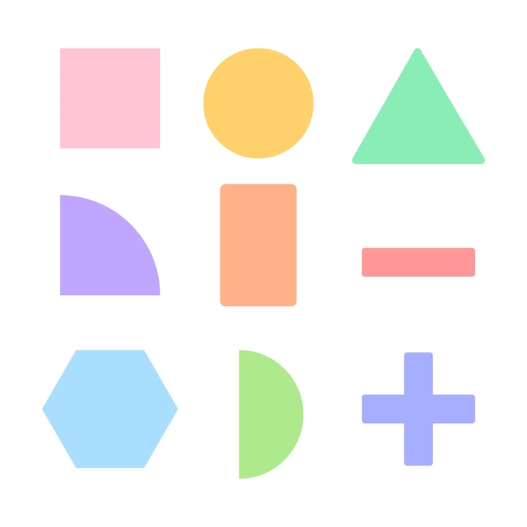 Vector Gratis pastel geometric shapes